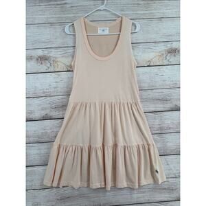 Sol Angeles Scoop Neck Mesh Back Sun Dress Women's Size Small Peach